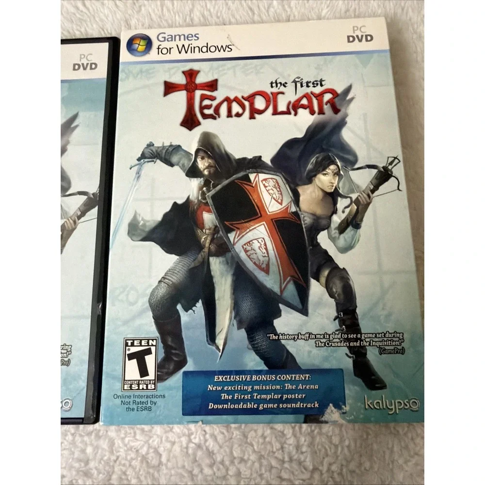 The First Templar PC DVD ROM Video Game VTG CIB. Complete Sleeve Kalypso WIN